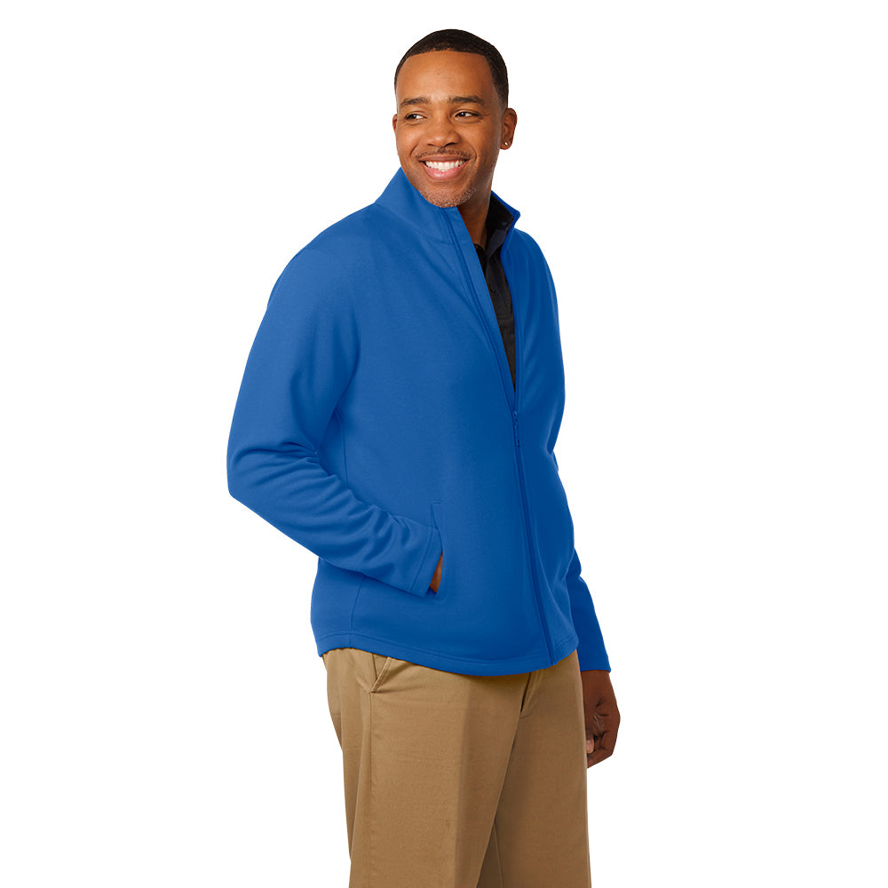 Men's Poly-Cotton Fleece Performance Long Sleeve Full-Zip
